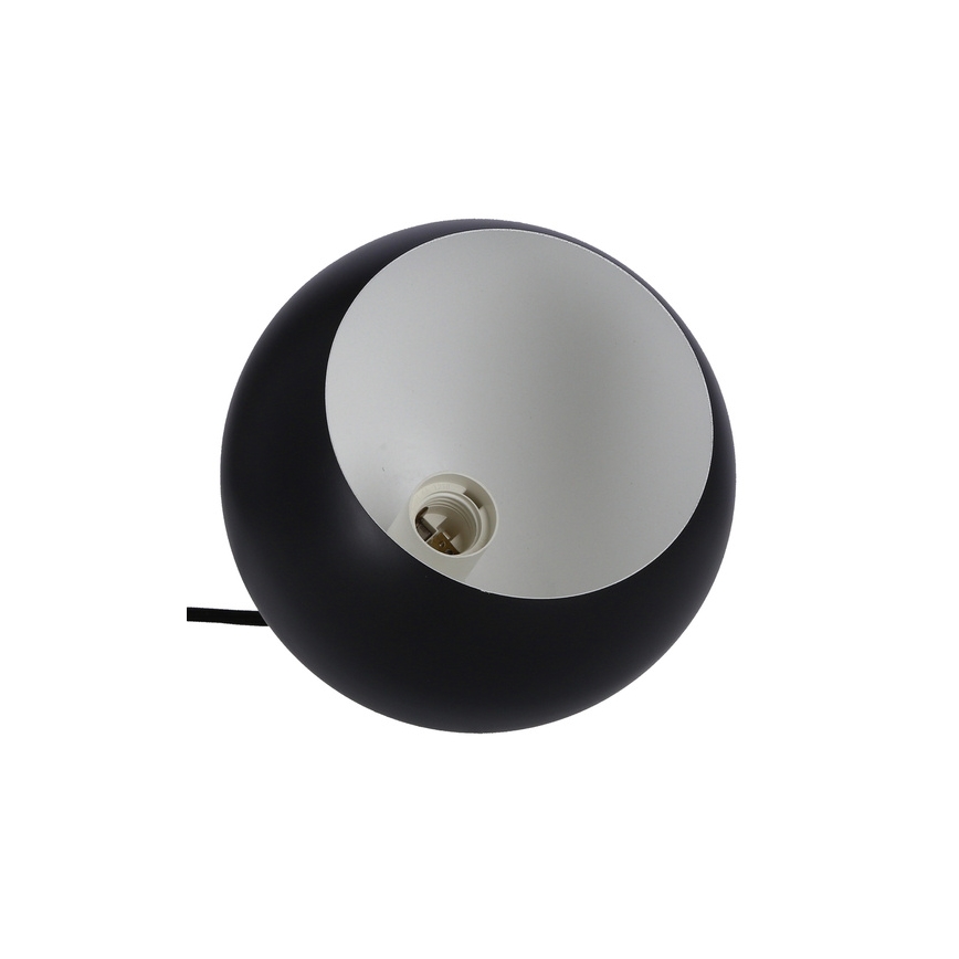 Lampadario a sospensione con filo FLEN 1xE27/40W/230V diametro 20 cm nero