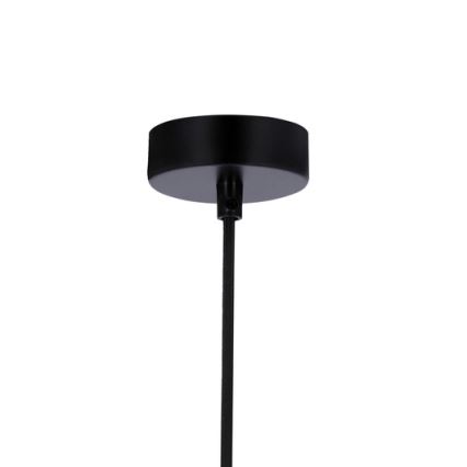 Lampadario a sospensione con filo FLEN 1xE27/40W/230V diametro 20 cm nero