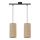 Lampadario a sospensione con filo FLERI 2xE27/60W/230V rattan