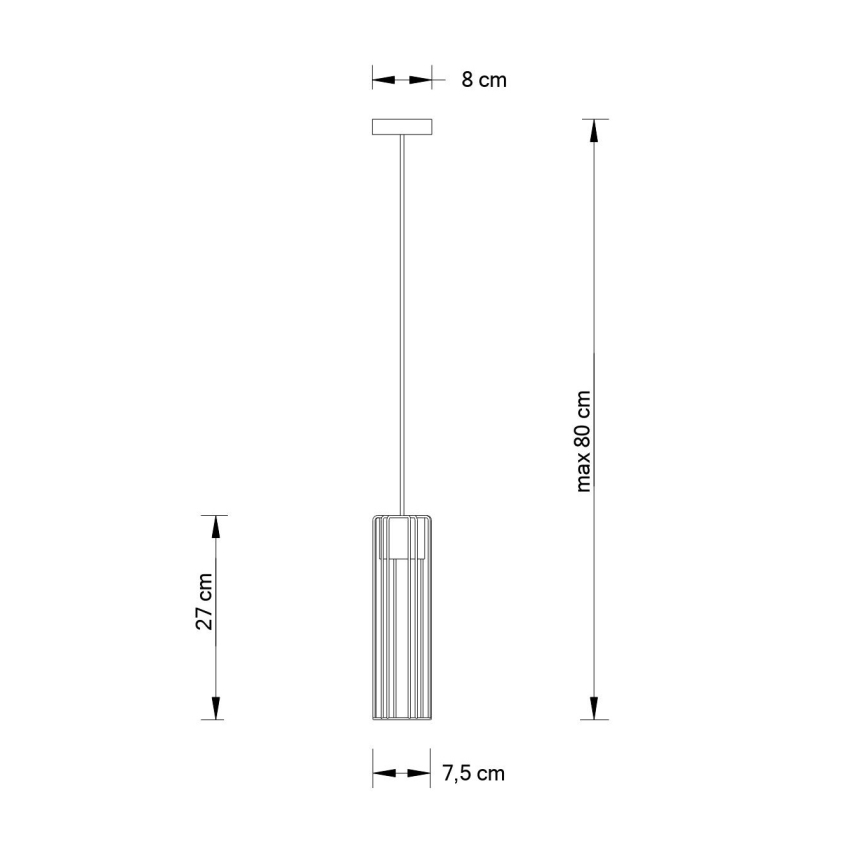 Lampadario a sospensione con filo FOBIA 1xGU10/25W/230V nero/oro