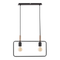Lampadario a sospensione con filo FRAME 2xE27/60W/230V nero