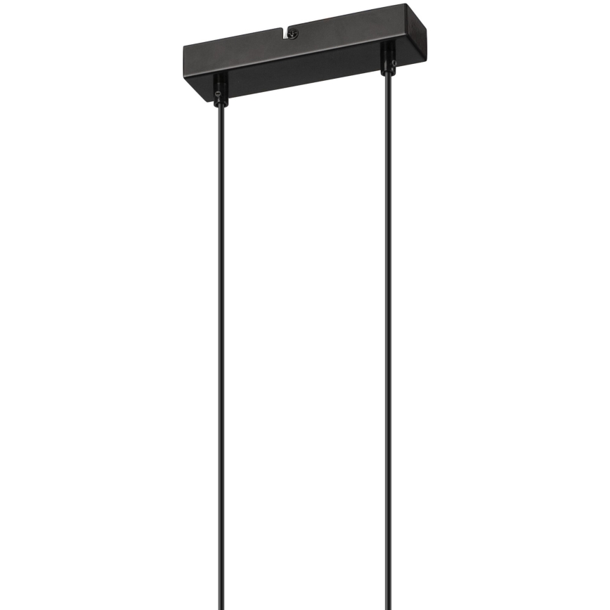 Lampadario a sospensione con filo FRIDA 2xE27/60W/230V nero/beige faggio