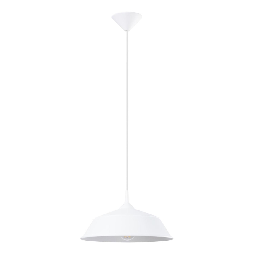 Lampadario a sospensione con filo FRIKA 1xE27/15W/230V diametro 34 cm bianco