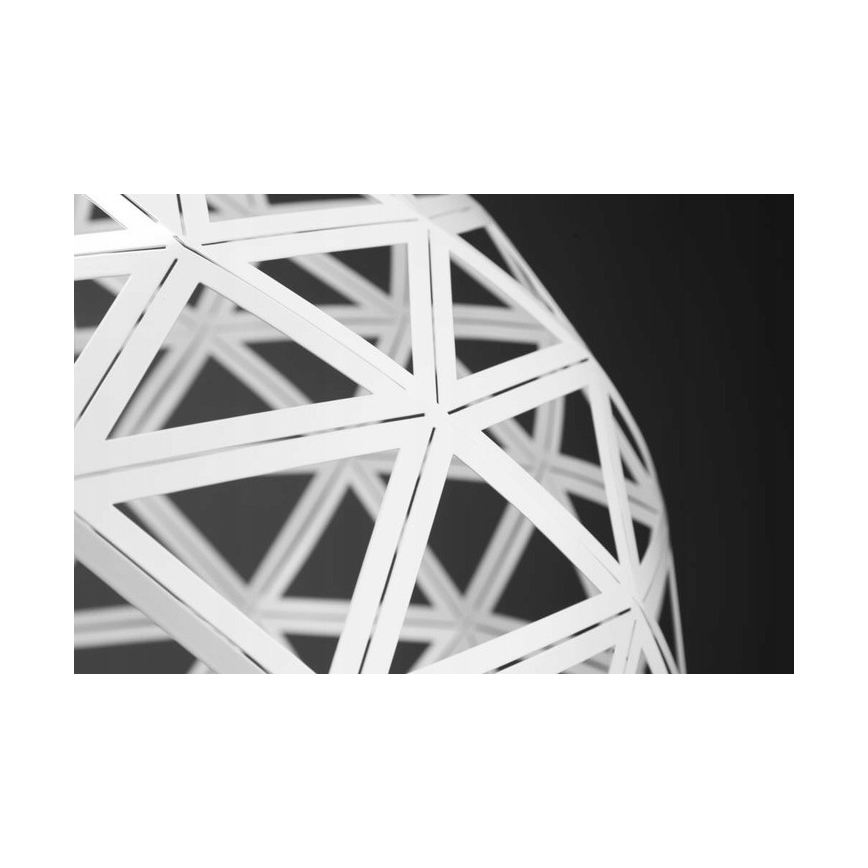Lampadario a sospensione con filo FROZEN 1xE27/60W/230V diametro 50 cm bianco