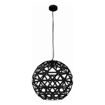 Lampadario a sospensione con filo FROZEN 1xE27/60W/230V diametro 50 cm nero