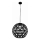 Lampadario a sospensione con filo FROZEN 1xE27/60W/230V diametro 50 cm nero