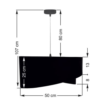 Lampadario a sospensione con filo GALAXY 1xE27/60W/230V