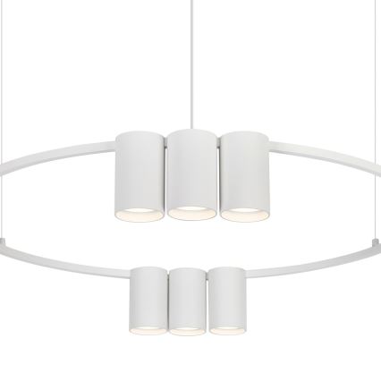 Lampadario a sospensione con filo GENESIS 10xGU10/8W/230V bianco