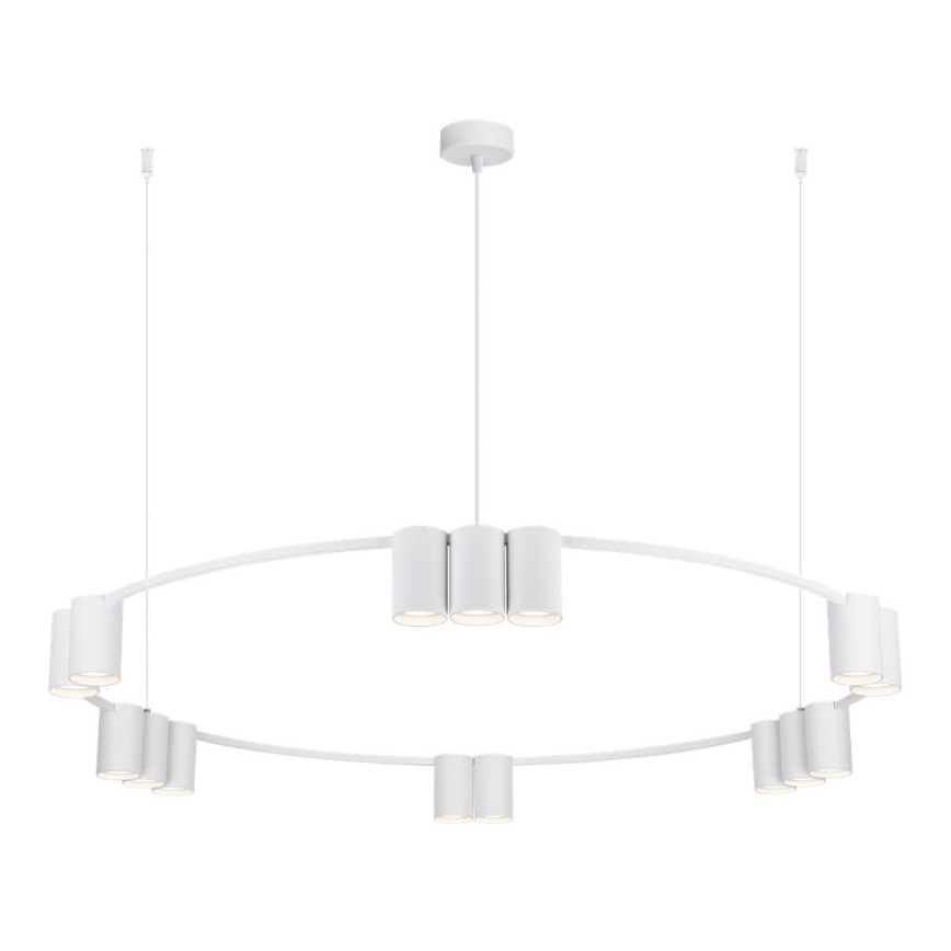 Lampadario a sospensione con filo GENESIS 15xGU10/8W/230V bianco