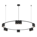 Lampadario a sospensione con filo GENESIS 15xGU10/8W/230V nero