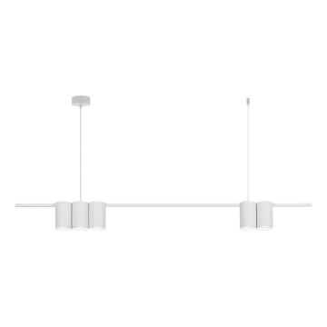 Lampadario a sospensione con filo GENESIS 5xGU10/8W/230V bianco