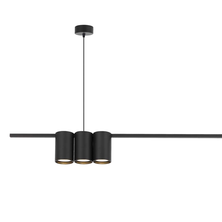 Lampadario a sospensione con filo GENESIS 5xGU10/8W/230V nero