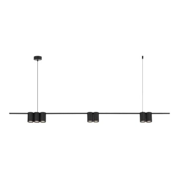 Lampadario a sospensione con filo GENESIS 7xGU10/8W/230V nero