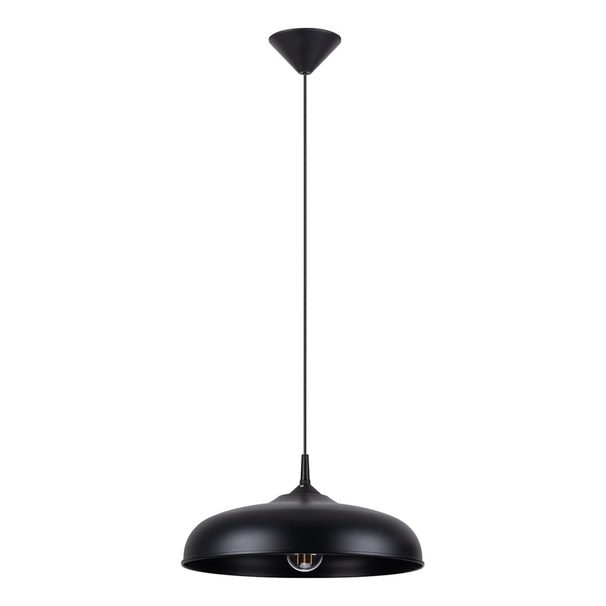 Lampadario a sospensione con filo GINA 1xE27/15W/230V diametro 38 cm nero