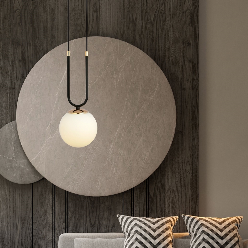 Lampadario a sospensione con filo GLAM 1xE14/10W/230V nero