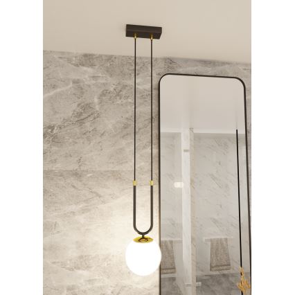 Lampadario a sospensione con filo GLAM 1xE14/10W/230V nero