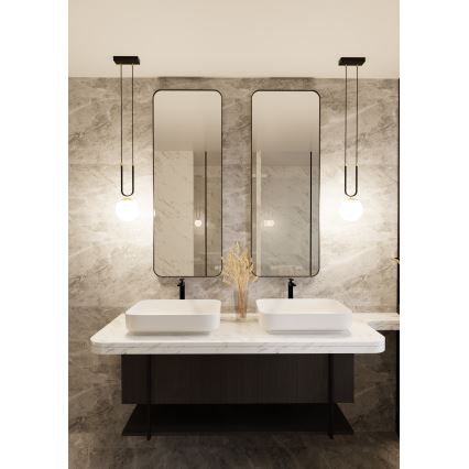 Lampadario a sospensione con filo GLAM 1xE14/10W/230V nero