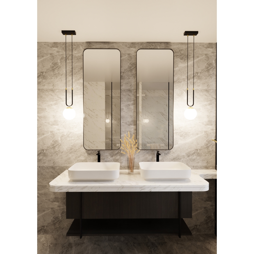 Lampadario a sospensione con filo GLAM 1xE14/10W/230V nero