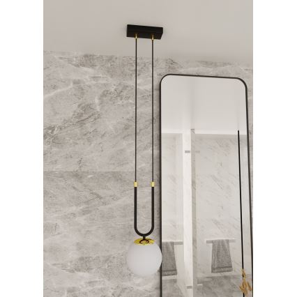 Lampadario a sospensione con filo GLAM 1xE14/10W/230V nero