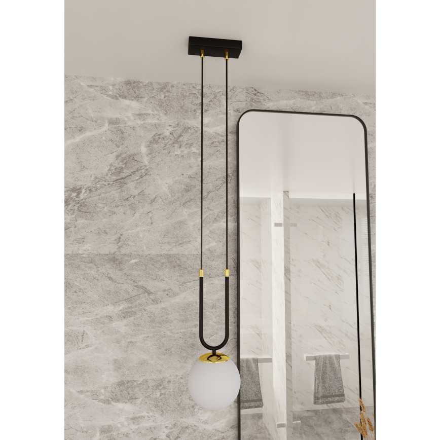 Lampadario a sospensione con filo GLAM 1xE14/10W/230V nero