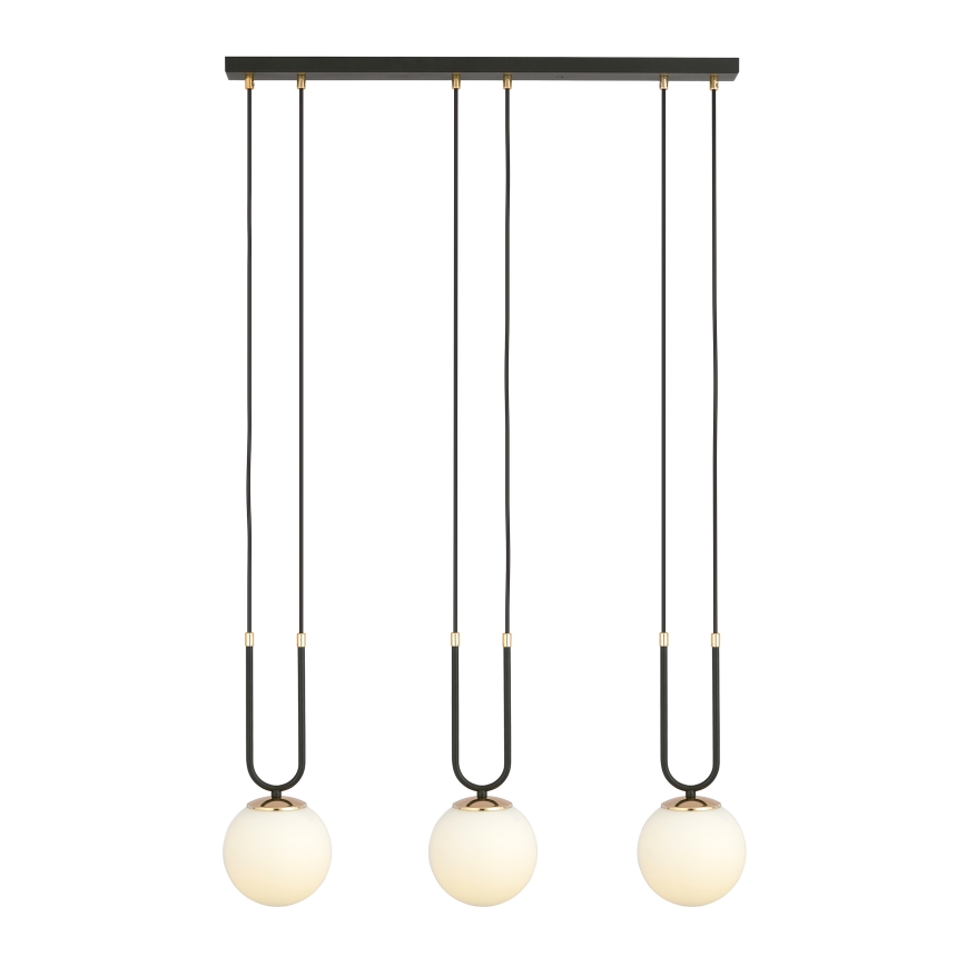 Lampadario a sospensione con filo GLAM 3xE14/10W/230V nero