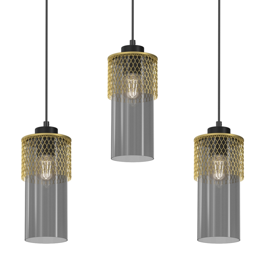 Lampadario a sospensione con filo GLAM 3xE27/60W/230V