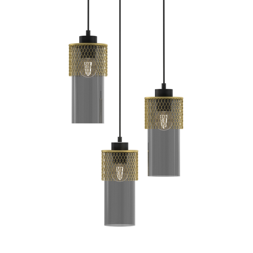 Lampadario a sospensione con filo GLAM 3xE27/60W/230V