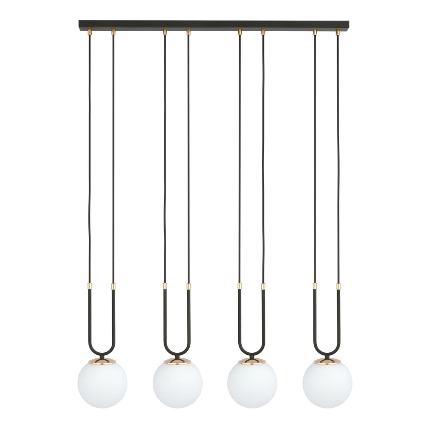 Lampadario a sospensione con filo GLAM 4xE14/10W/230V nero