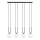 Lampadario a sospensione con filo GLAM 4xE14/10W/230V nero