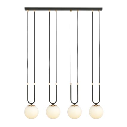 Lampadario a sospensione con filo GLAM 4xE14/10W/230V nero