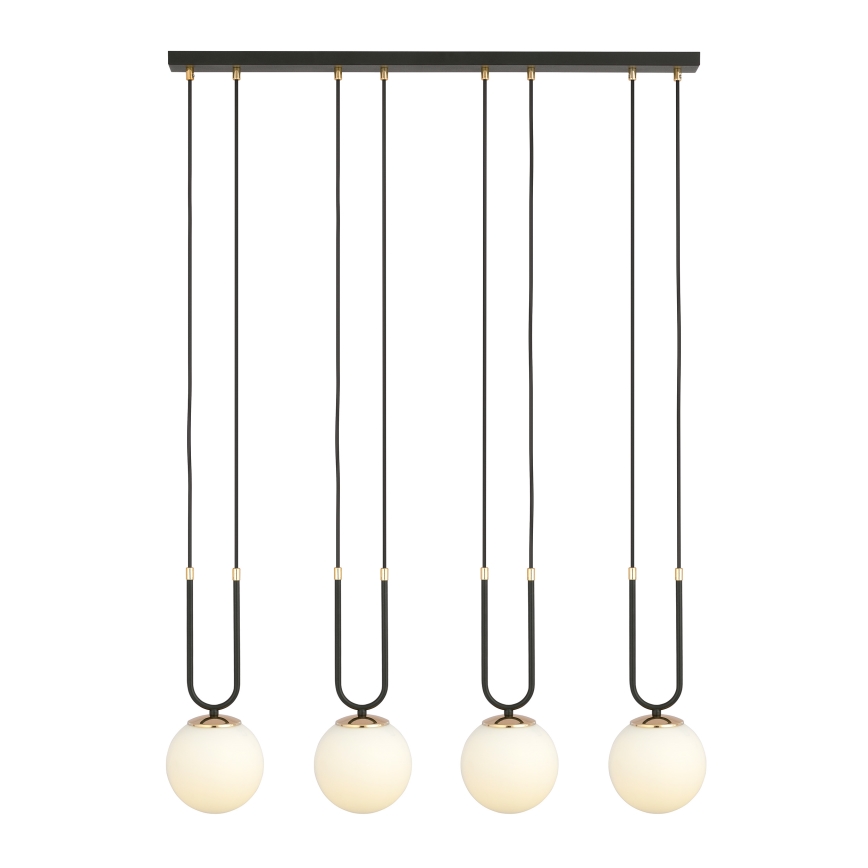 Lampadario a sospensione con filo GLAM 4xE14/10W/230V nero