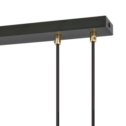 Lampadario a sospensione con filo GLAM 4xE14/10W/230V nero