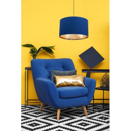 Lampadario a sospensione con filo GLEAM 1xE27/60W/230V blu/oro
