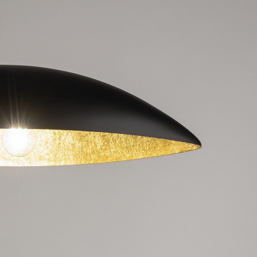 Lampadario a sospensione con filo GONDOLA 2xE27/60W/230V nero/oro