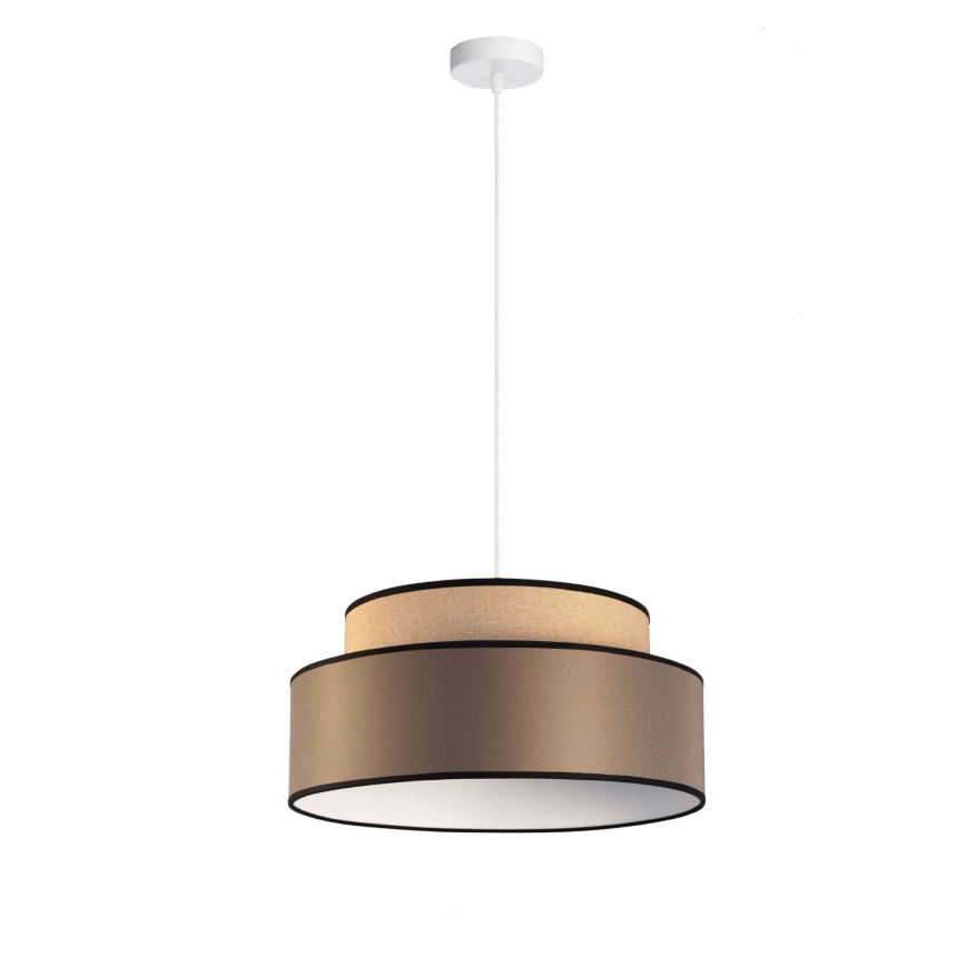 Lampadario a sospensione con filo GRACE 1xE27/60W/230V beige/marrone