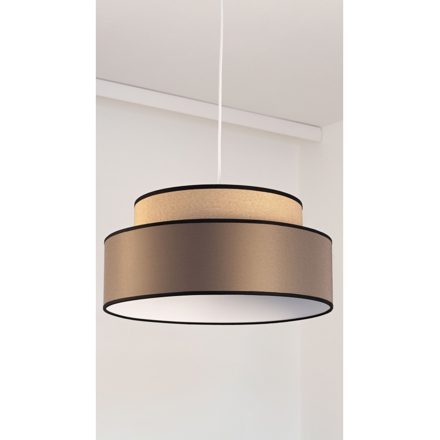 Lampadario a sospensione con filo GRACE 1xE27/60W/230V beige/marrone