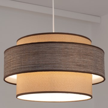 Lampadario a sospensione con filo GRACE 1xE27/60W/230V beige/marrone