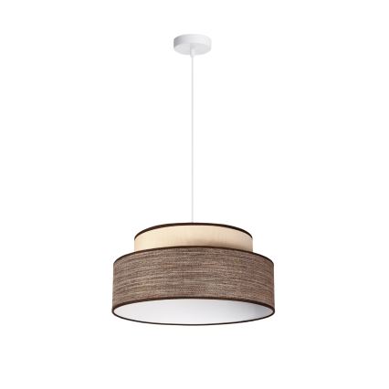 Lampadario a sospensione con filo GRACE 1xE27/60W/230V color crema/marrone