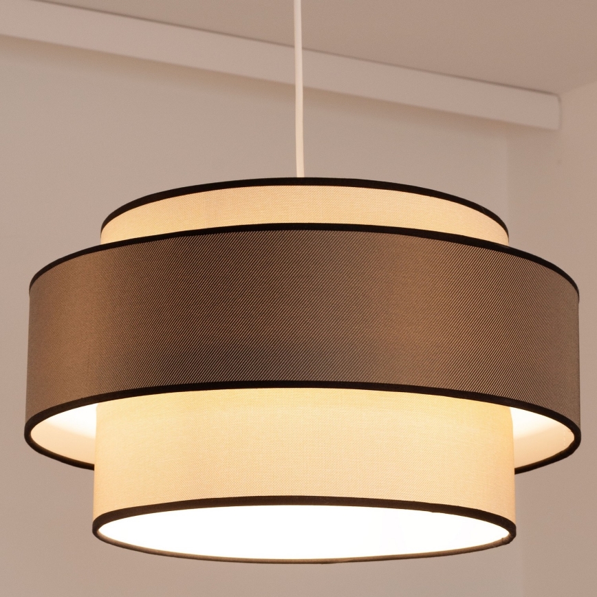 Lampadario a sospensione con filo GRACE 1xE27/60W/230V color crema/marrone