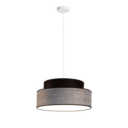 Lampadario a sospensione con filo GRACE 1xE27/60W/230V diametro 40 cm nero/grigio