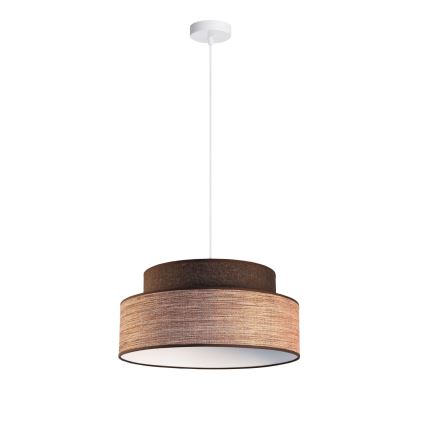 Lampadario a sospensione con filo GRACE 1xE27/60W/230V marrone/beige