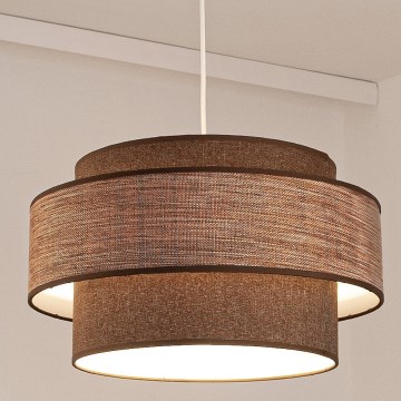 Lampadario a sospensione con filo GRACE 1xE27/60W/230V marrone/beige
