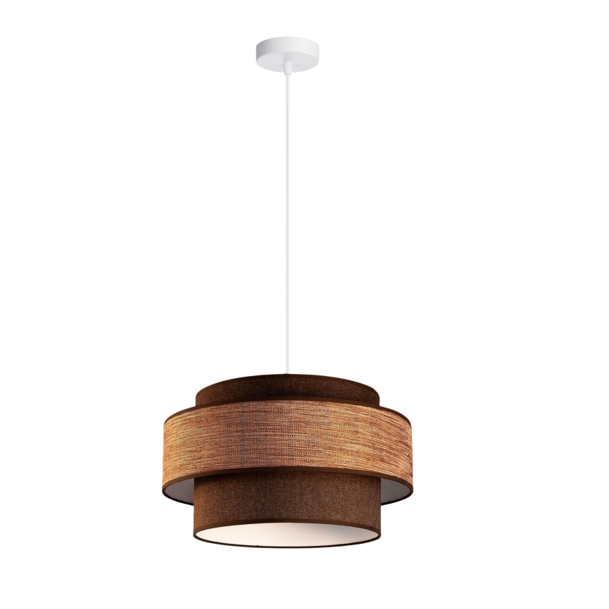 Lampadario a sospensione con filo GRACE 1xE27/60W/230V marrone/beige
