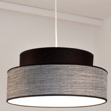 Lampadario a sospensione con filo GRACE 1xE27/60W/230V nero/grigio