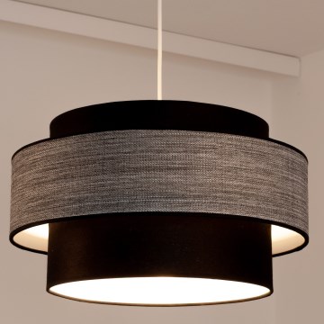 Lampadario a sospensione con filo GRACE 1xE27/60W/230V nero/grigio