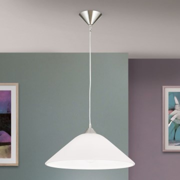 Lampadario a sospensione con filo GRADO 1xE27/60W/230V diametro 40 cm cromo opaco