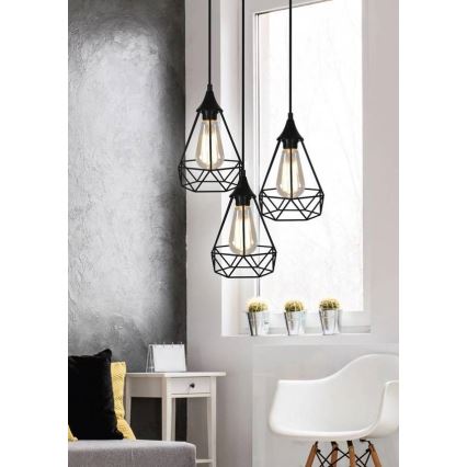 Lampadario a sospensione con filo GRAF 3xE27/60W/230V