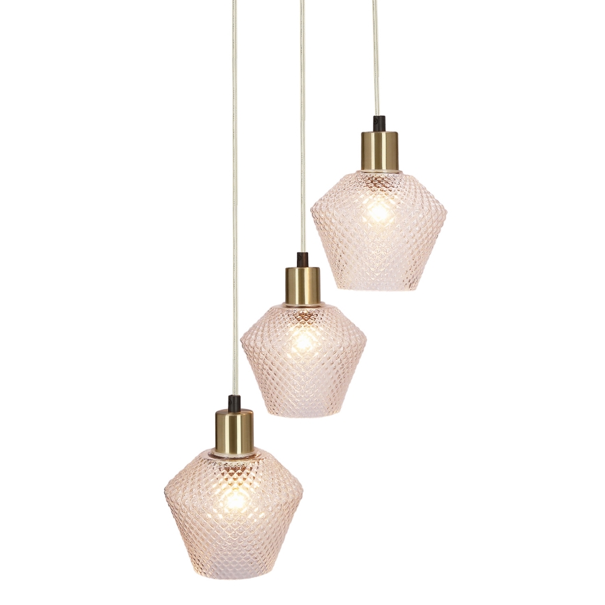Lampadario a sospensione con filo GRENIKO 3xE14/40W/230V