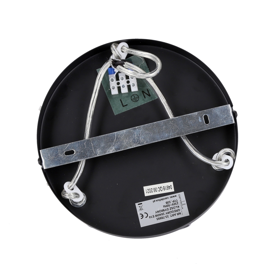 Lampadario a sospensione con filo GRENIKO 3xE14/40W/230V