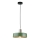 Lampadario a sospensione con filo HAKI 1xE27/60W/230V verde/nero/cromo lucido